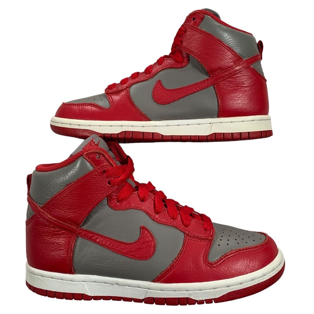 Nike Dunk High Retro QS UNLV Varsity Red Gray 2016 Sneaker Size WMS 6 Boys 4.5